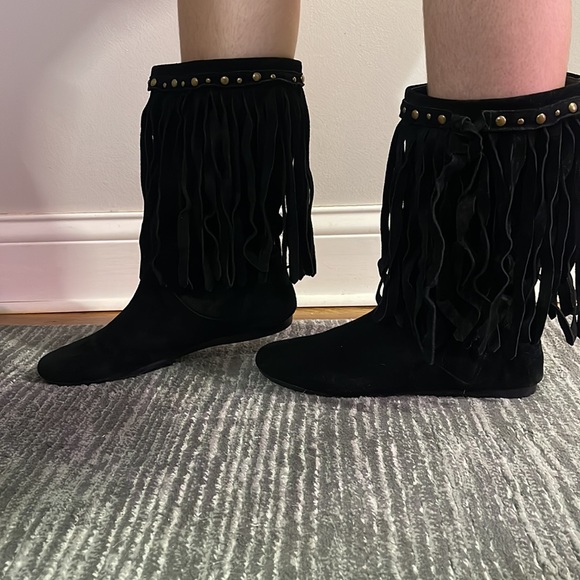 Black fringe boots - Picture 3 of 6